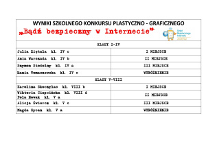 Wyniki konkursu plastycznego "Bądź bezpieczny w Internecie"