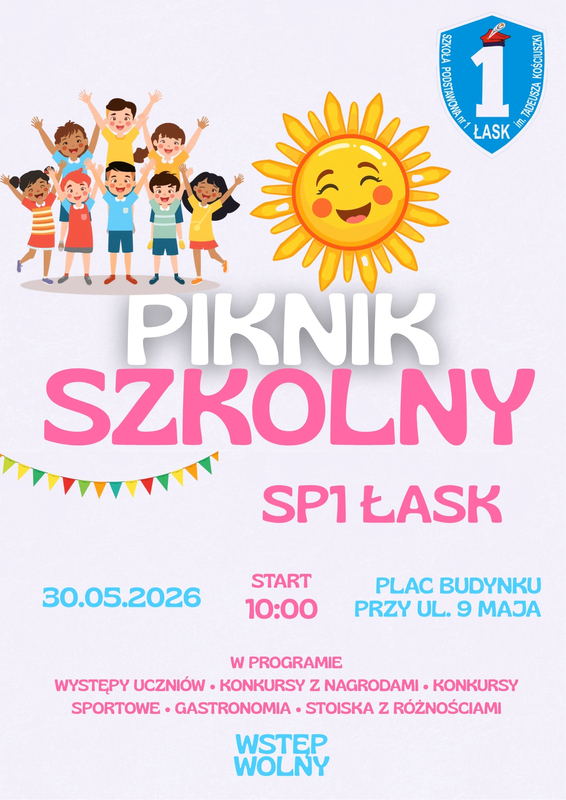 Plakat ogłaszający piknik szkolny
