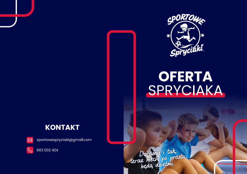 Ulotka opisująca zajęcia sportowe
