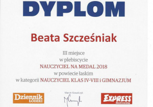 dyplom Beata Szczesniak